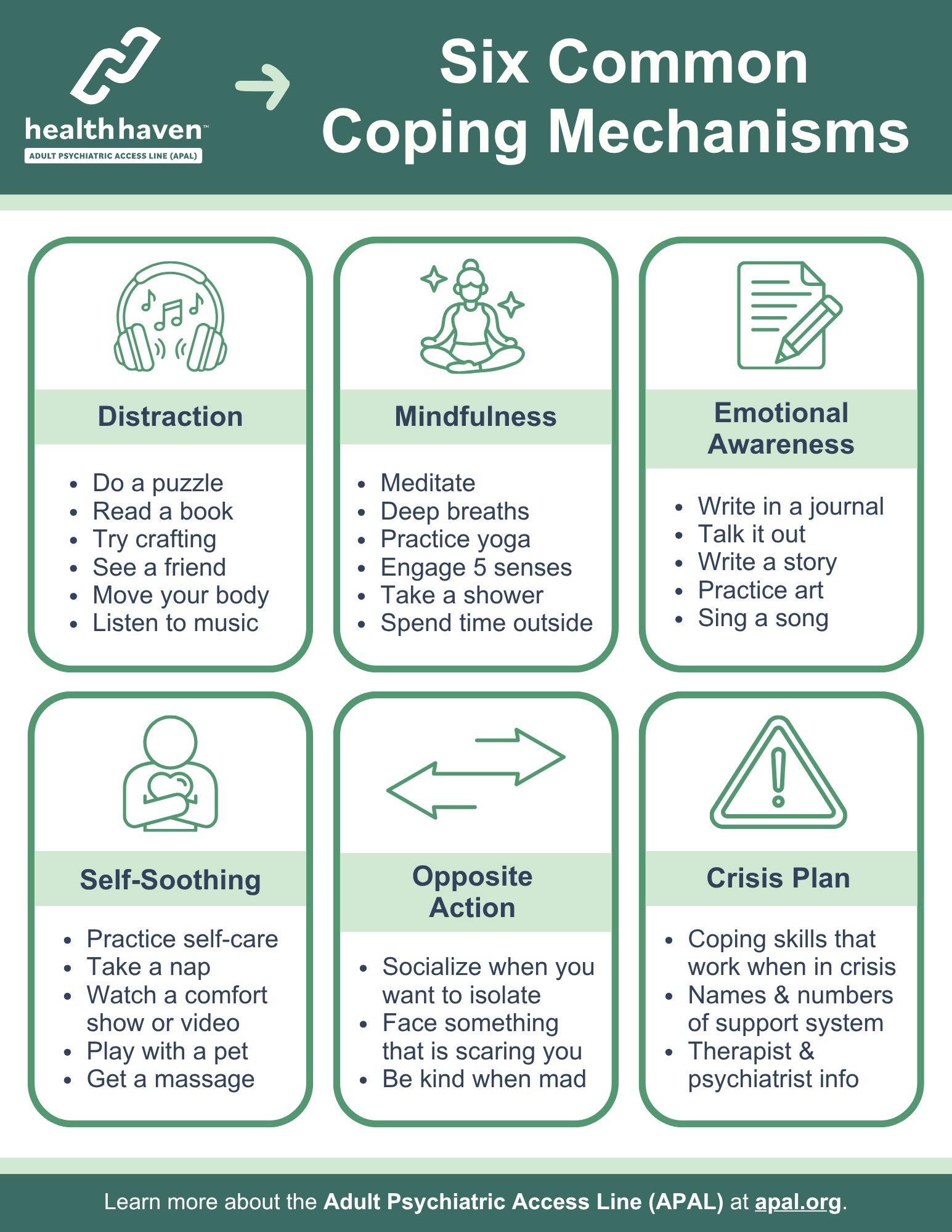 Six Common Coping Mechanisms